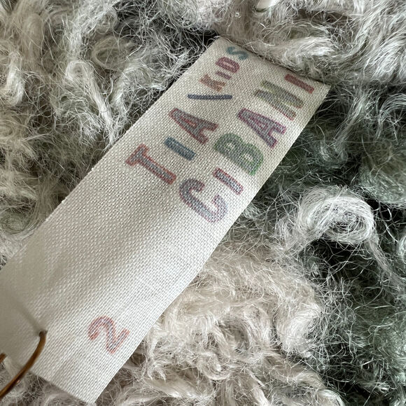 Tia Cibani Kids Bonfire Vest Girls 2T Green Fuzzy - Picture 2 of 13